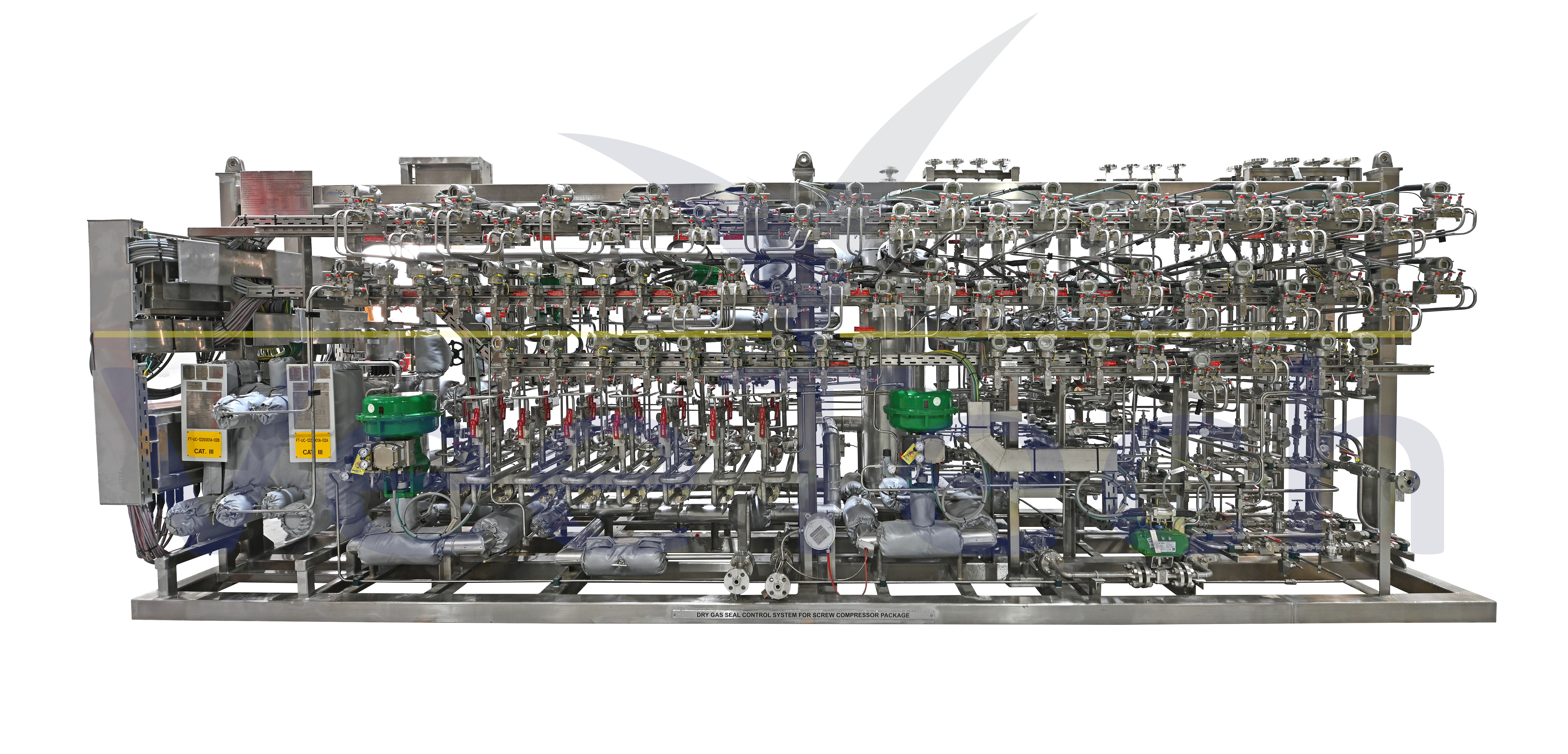 Modular wellsite skid package with structural steel frame and piping